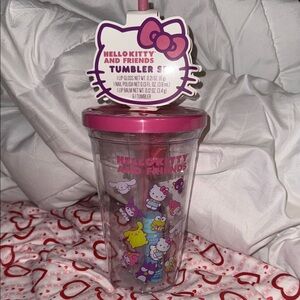 Hello Kitty and Friends Tumbler Set with 2 lip balm/gloss and 1 Nail Polish
